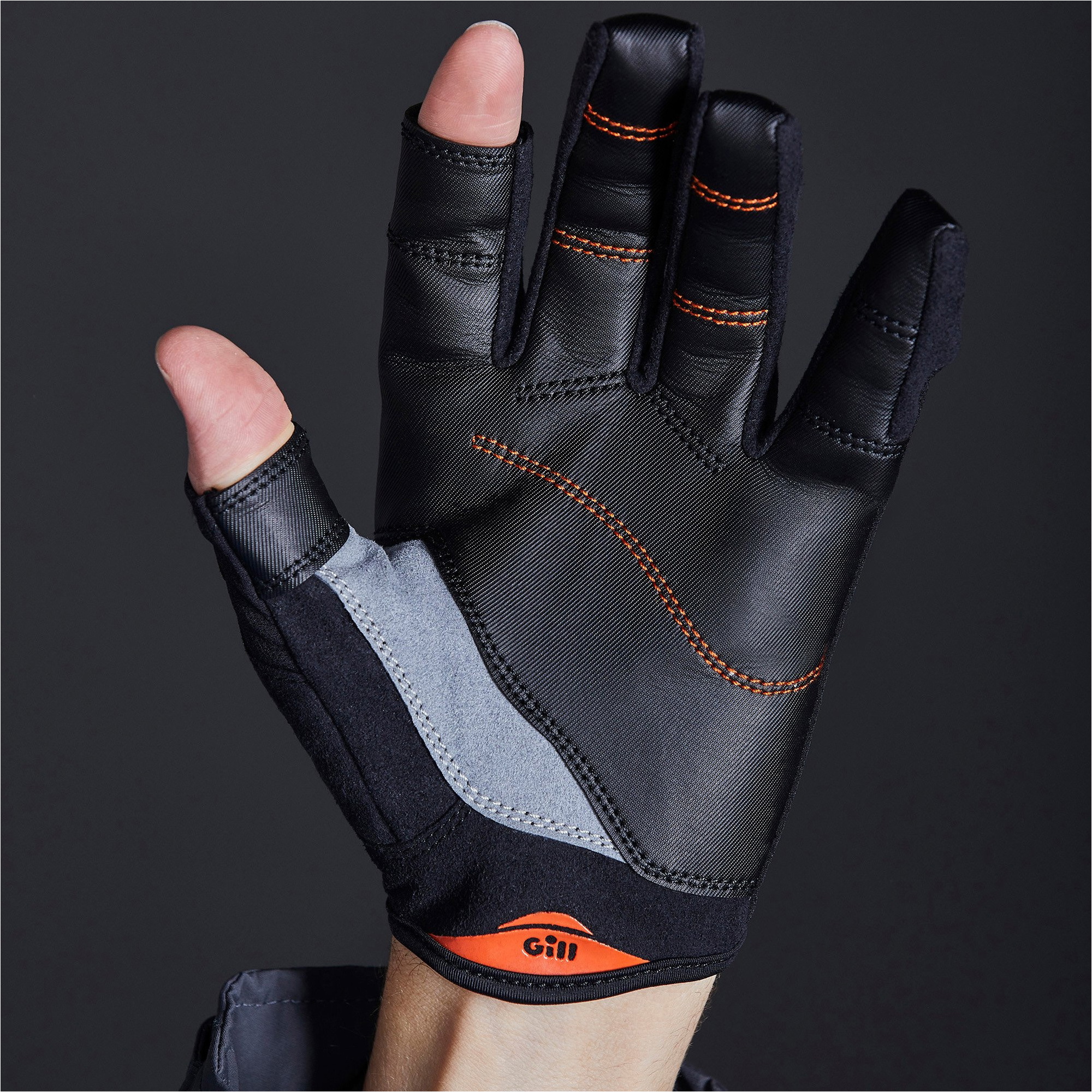 2026 Gill Championship Long Finger Sailing Gloves 7253 - Black